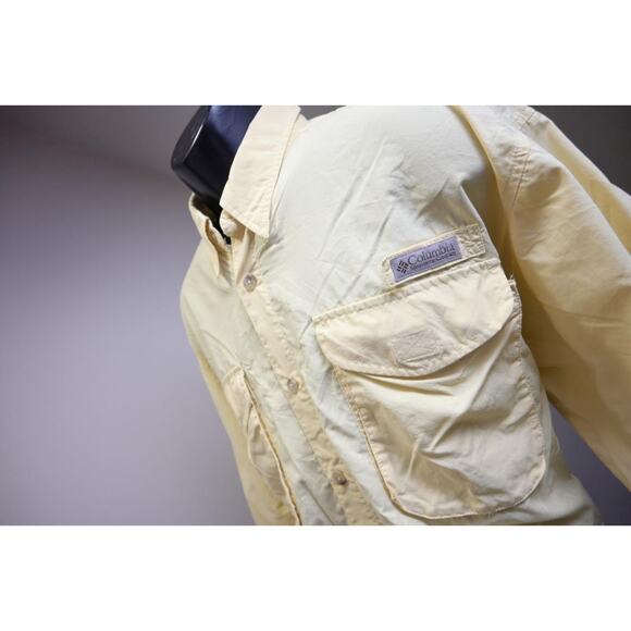 VTG Columbia PFG Vented Fishing Shirt Nylon UPF 30+ Camp Shirt Mens Large - Picture 5 of 16